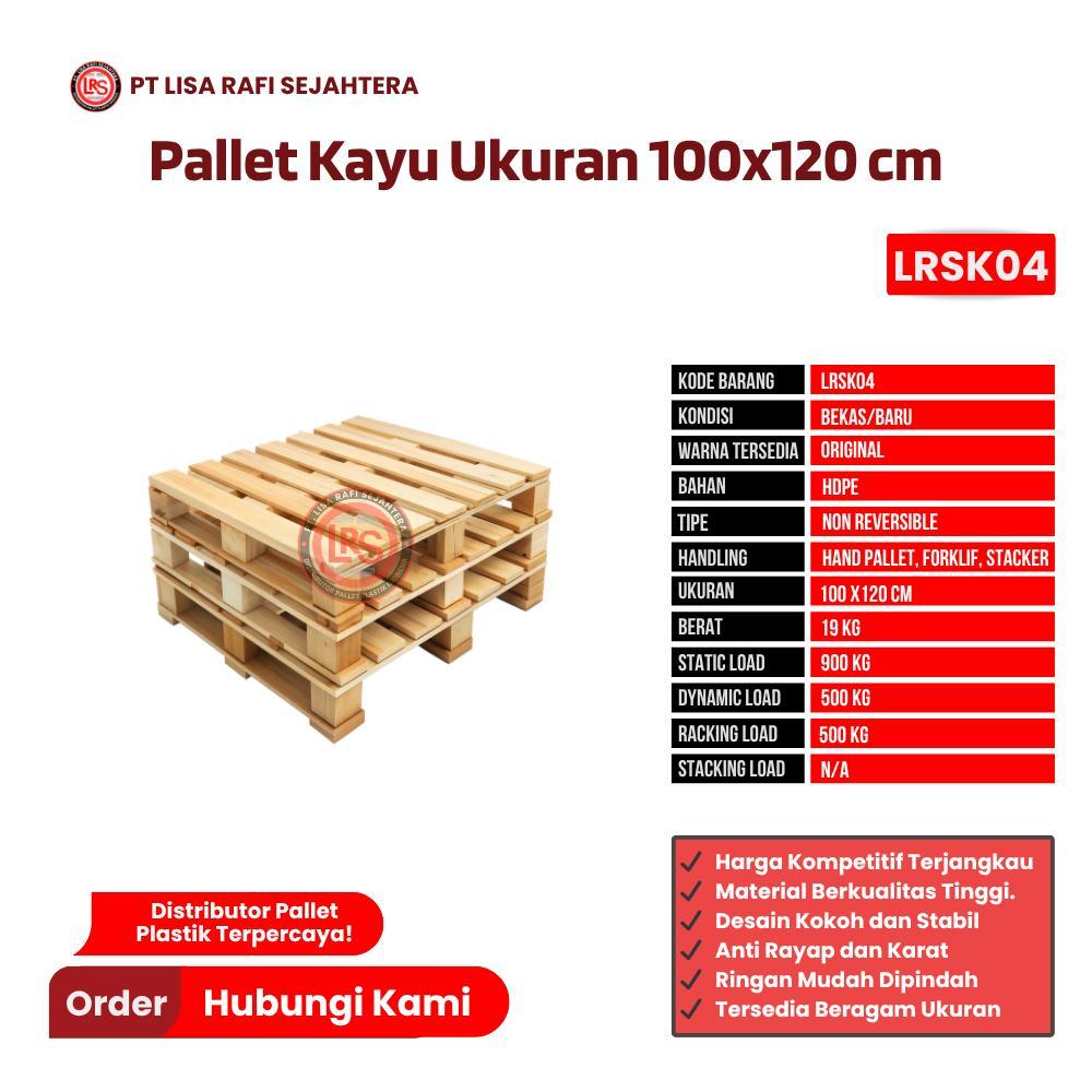 Pallet Kayu Bekas/Baru Ukuran 100x120 cm - LRSK04