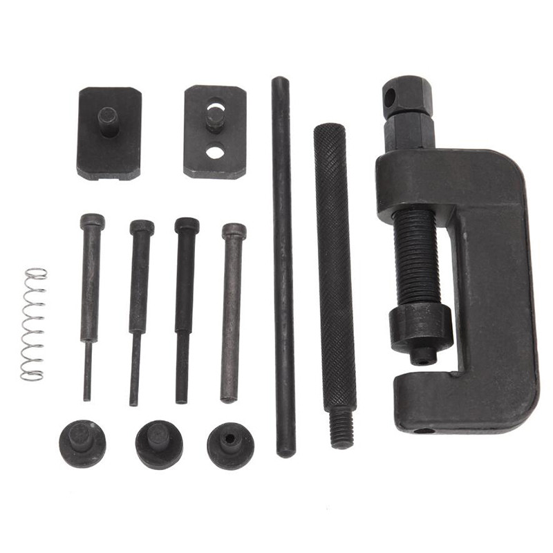 13Pcs Chain Repair Tool Set Motorcycle Chain Splitter Breaker Motorbike Mountainb Riveting Tool