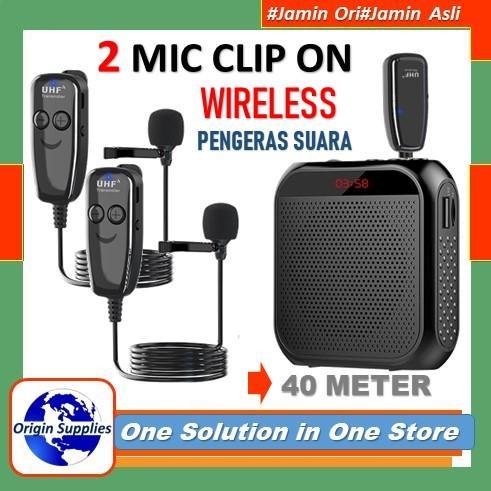 Dunia Elektronic - Megaphone Speaker Pinggang Dual Mikrofon Clip On Wireless