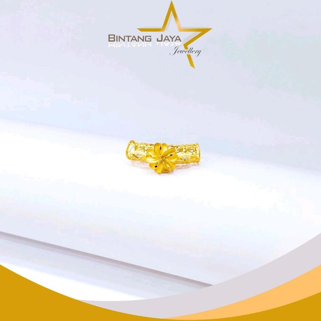 Liontin Emas Asli - Bambu Bunga Doft Kuning Kerawang Kadar 16K - Berat 1gr - Motif unik mewah bikin 
