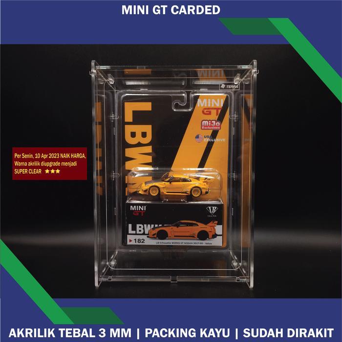 TERRA Akrilik Diecast Display Box 1 64 Mini GT Carded Berpintu