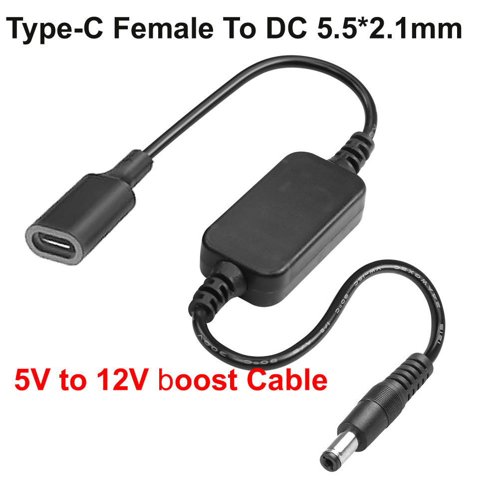Usb Type C Power Boost Line Dc 5V To 12V Step Up Module Usb Converter Adapter Cable Usb C Female To