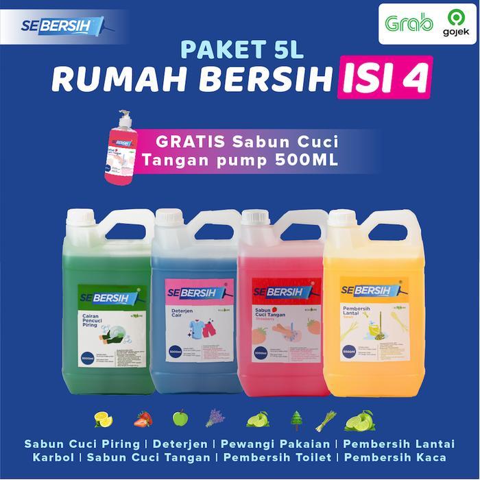 wa23- (Bundling) Sebersih Paket Lengkap Sabun Pembersih Rumah - Isi 4(Gojek)