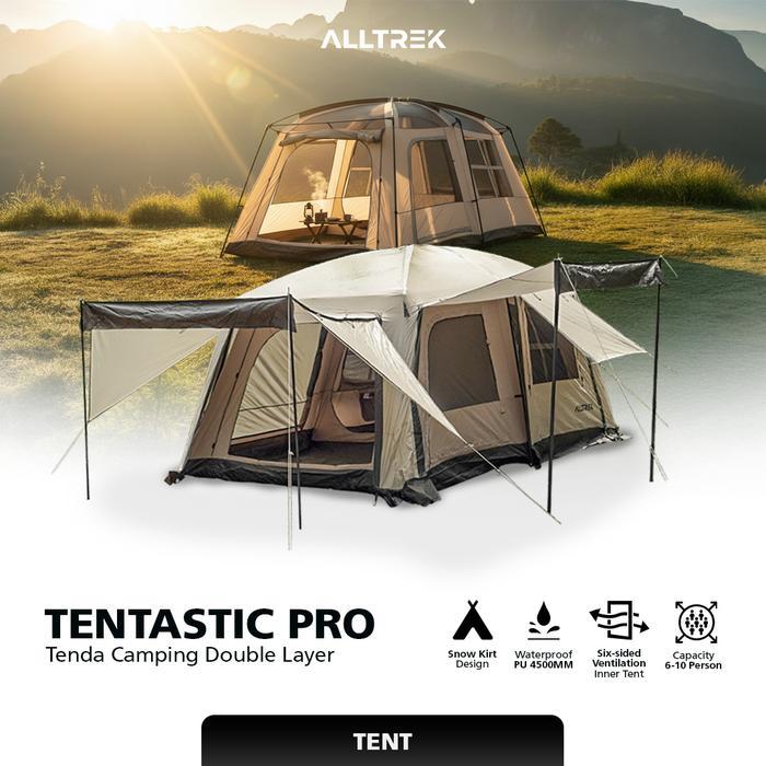 Terlaris - ALLTREK Tenda Camping Tentastic Outdoor 1 Bedroom + 1 Guest Room
