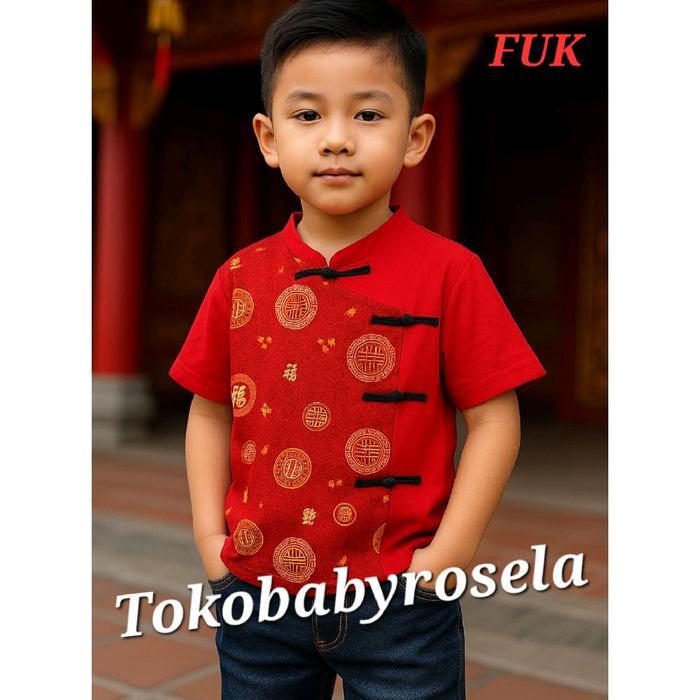 ATASAN KEMEJA CHEONGSAM BAJU IMLEK ANAK LAKI LAKI Fashion