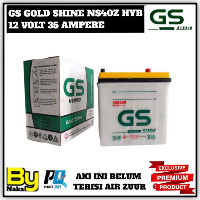 Aki Mobil Avanza/Rush/Espass/Terios/Xenia/Katana/Carry GS GOLDSHINE NS40Z HYBRID 35 Ampere Garansi 3