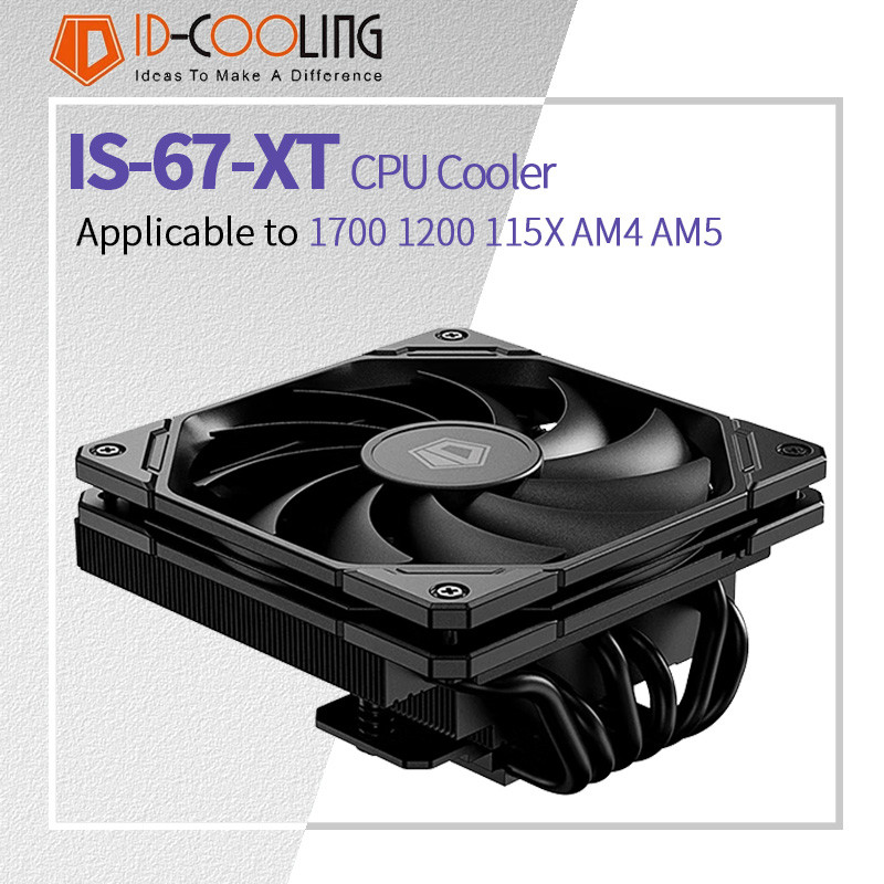 ID Cooling IS-67-XT 6 Heat pipes CPU Cooler Hydraulic Bearings Low Noise Cooling Fan Push Type Air