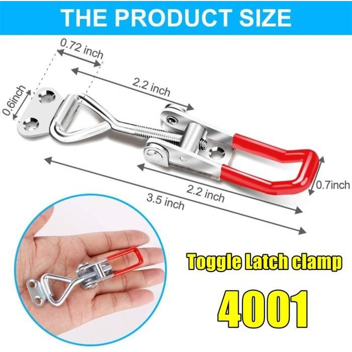 Adjustable Toggle latch clamp 330Lb BT4001 klem togel pintu lemari