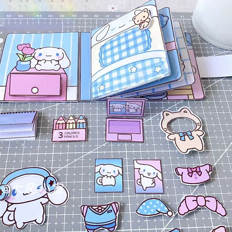 DIY Quiet Book Doudou Book Educational Kuromi Yugui Dog PacPacha Dog Quiet Book Children Girls