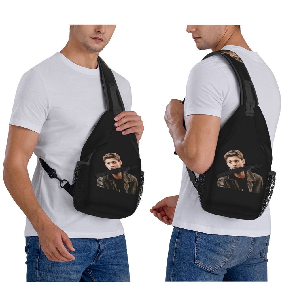 Dean Winchester Supernatural Chest Bag Men Sling Crossbody Backpack Chest Bag Traveling Hiking