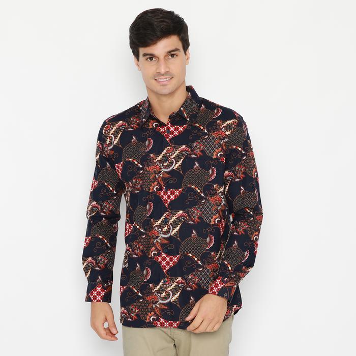 Platini Kemeja Batik Pria Lengan Panjang Batik Merah 460517