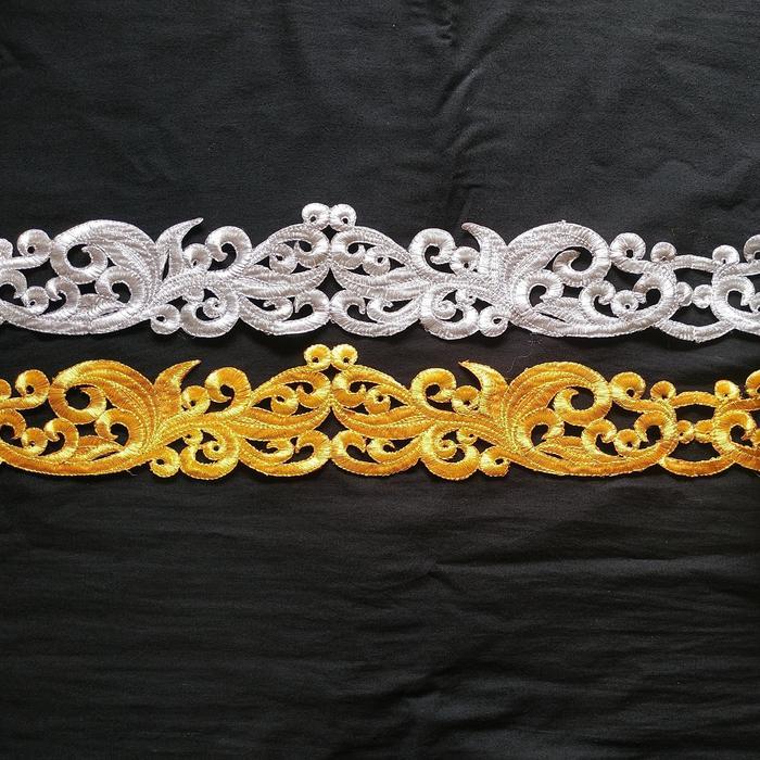 jq41- Renda Bordir Kebaya Gamis Motip Trili Aksesoris