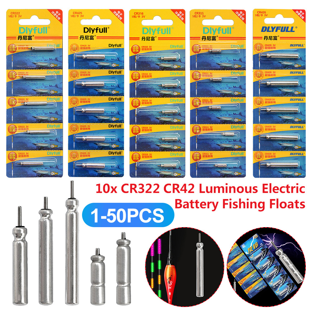 10-50PCS Luminous Electric Battery CR311 CR316 CR322 CR425 CR435 Fishing Floats Lithium Pin Battery