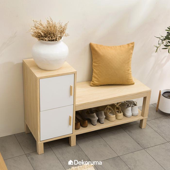 Dekoruma VINN Rak Sepatu Layer Puff dengan Tempat Duduk / Bench