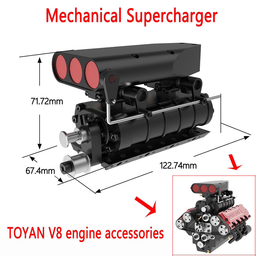 TOYAN FS-V800 Engine Model Accessories Mechanical Supercharger Mini Engine Supercharger