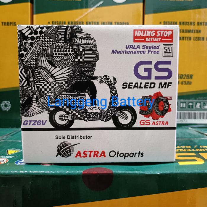 Aki Kering Gs Astra Gtz6V Honda Beat Iss Aki Kering