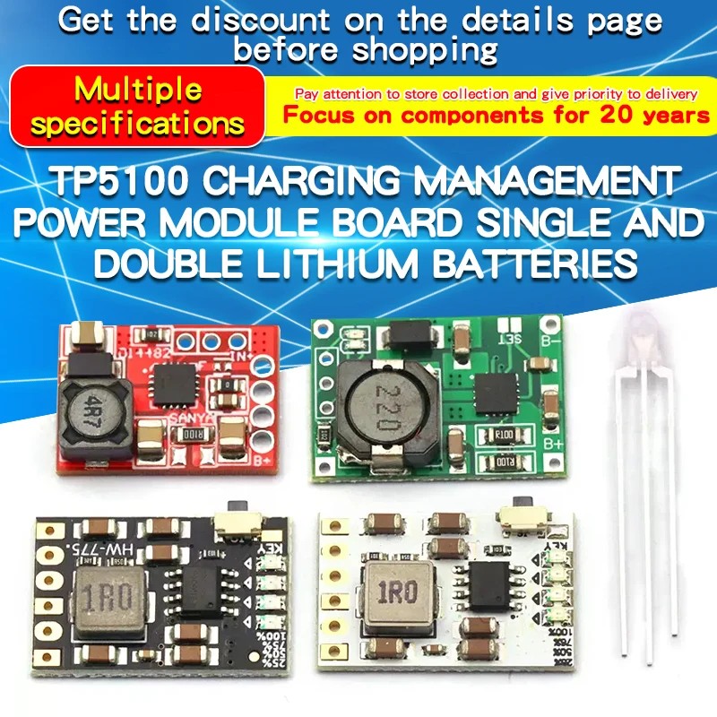 Tp5100 Tp5000 Charging Management Power Supply Module Board Tp5000 1A 2A Compatible With 4.2V 3.7V