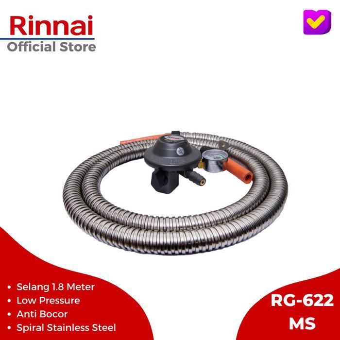 81tq- [Cod] Rinnai Selang Regulator Rg 622 Ms Stainless