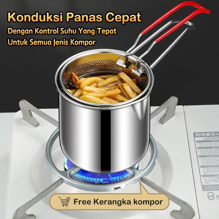81tq- [Home Inspiration] Panci Multifungsi 5In1 Bisa Untuk Menggoreng Dan Merebus Dengan