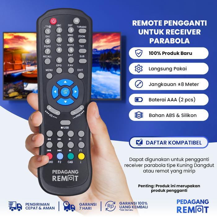 New Remot Remote Receiver Parabola NEX Parabola Kuning Dangdut
