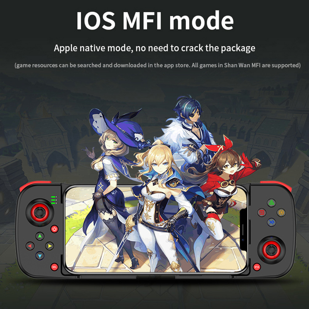 D3 Retractable Gamepad 3D Joystick Bluetooth-Compatible5.0 Mobile Phone Gamepad With Macro Buttons