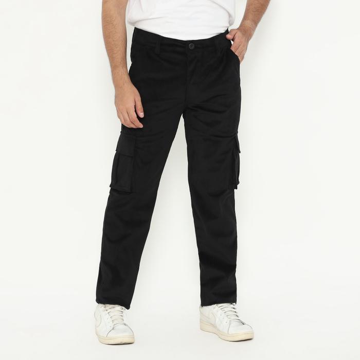 ASLI Corduroy Cargo Pants / Celana Cargo Panjang Pria Corduroy Hitam READY STOCK