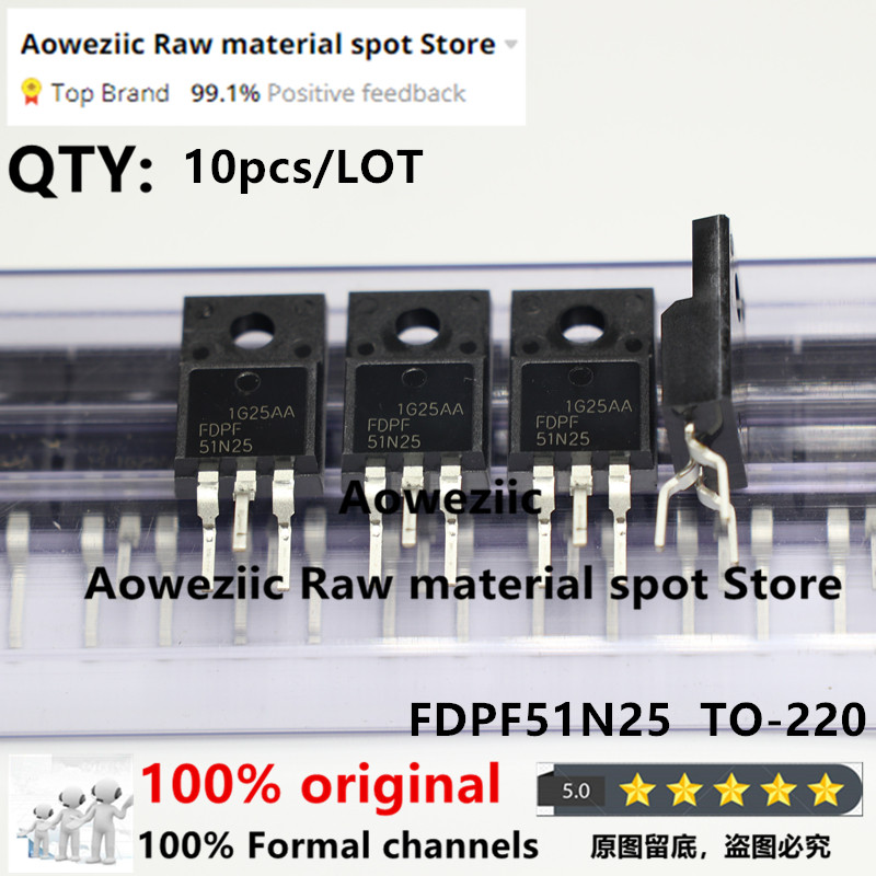 Aoweziic 2016+ 100% New Imported Original Fdpf51N25 Fdpf51N25Ydtu To-200F Field Effect Tube Mosfet
