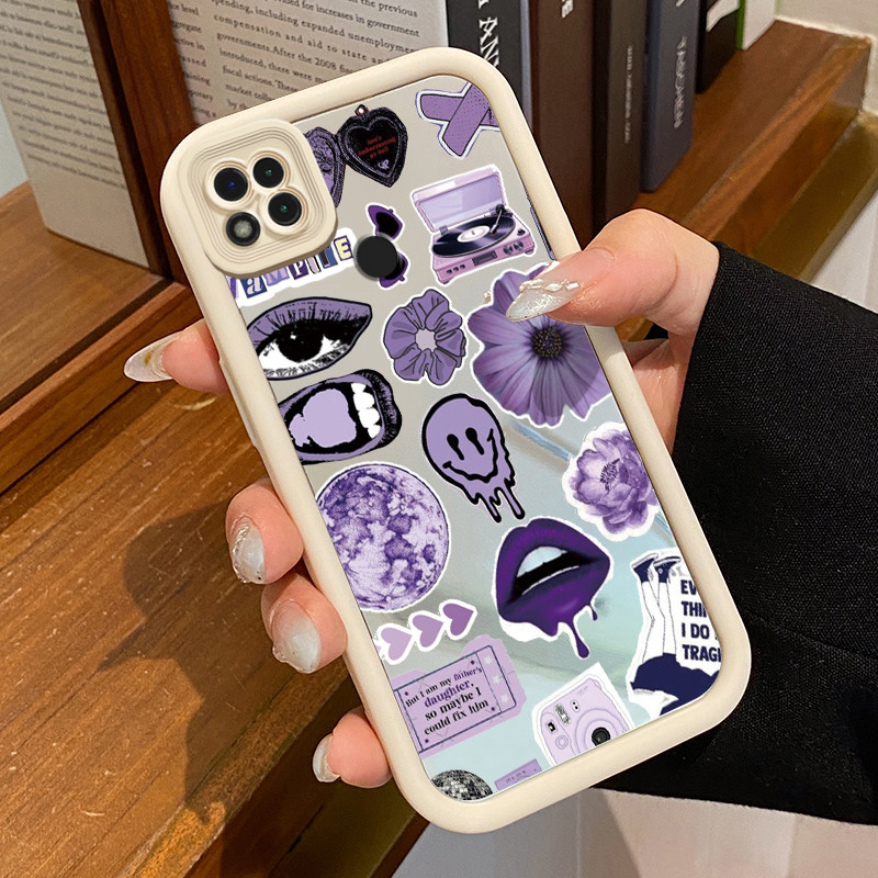Casing Hp Untuk Xiaomi Redmi 9C Redmi 9C NFC Redmi 10A POCO C31 Case HP Casing pola Seri ungu Kesing