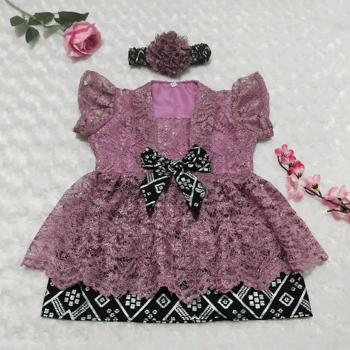 KEBAYA BAYI / KEBAYA ANAK MODERN / KUTUBARU ANAK UNGU TARO
