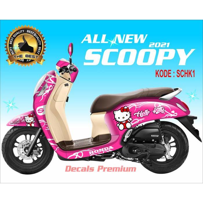 Decal All New Scoopy 2021 Hello Kitty Sticker Full Body Skupy 2021