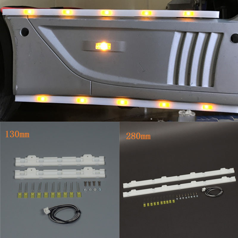 Led Light Bar Engineering Trailer Side Light For 1/14 Tamiya Rc Truck Trailer Tipper Scania 770S