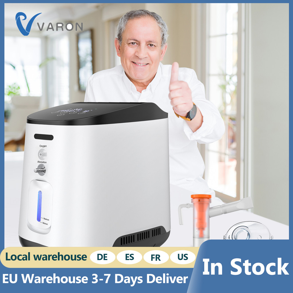 BEST PRICE Varon Portable 1-7L/min Home Oxygen Concentrator 2-in-1 Radio Remote Time Control 32%-90%