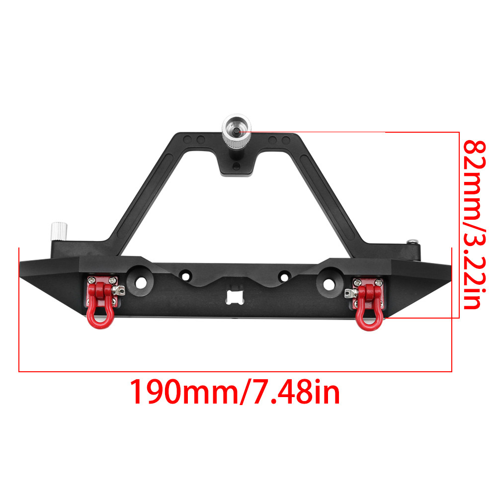 Aluminium Alloy Rear Bumper Bull Bar With Spare Light Tire Holder For  1/10 RC Crawler Car Axial SCX