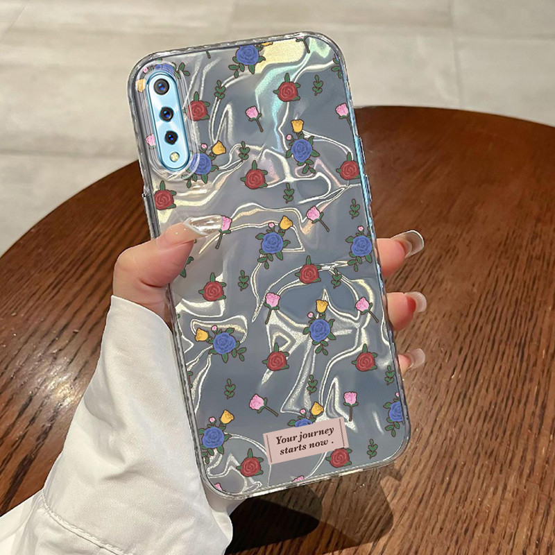 Casing Hp VIVO S1 VIVO S1 Pro Case Casing Pola Bunga kecil HP Kasing Kasus ponsel transparan mewah S