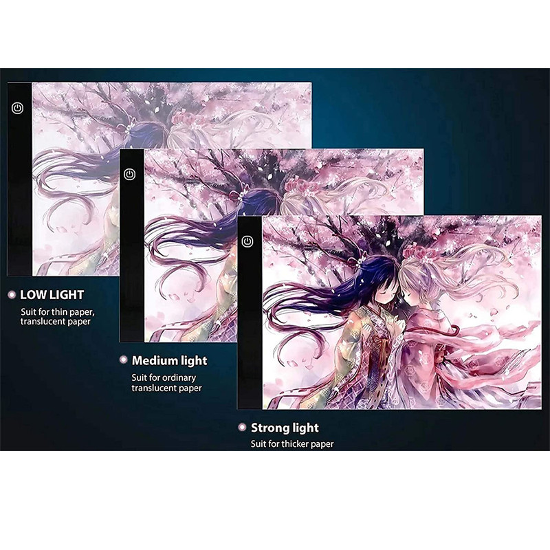 Elice A2 A3 A4 A5 ultra thin LED Drawing Digital Graphics Pad USB LED Light pad drawing tablet Elect