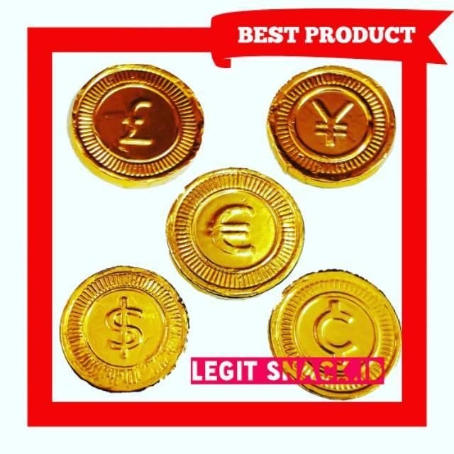 Coklat Koin Emas Mata Uang Dollar / Cokelat Mas 200 Pcs