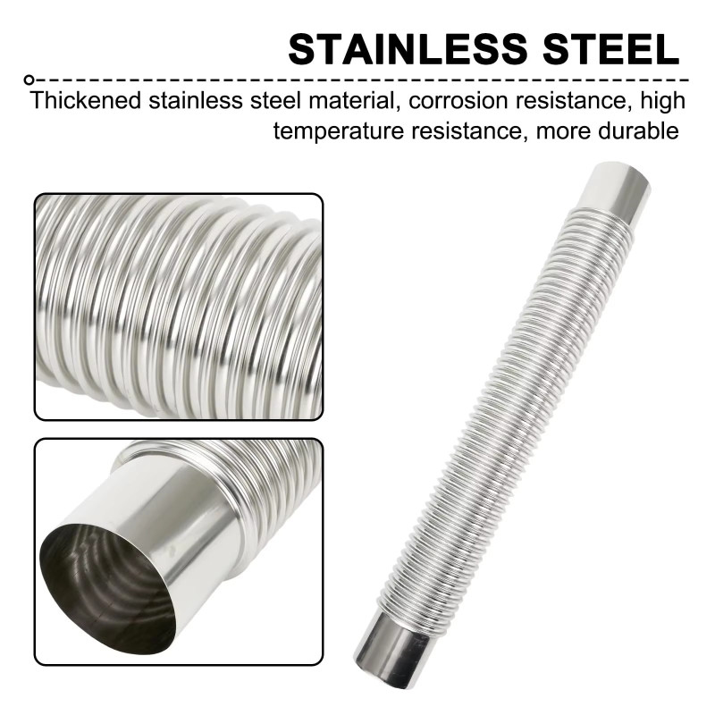 6*50Cm Wood Stove Pipe Stove Pipe Chimney Outdoor Camping Wood Fire Stove Heating Stove Boiler