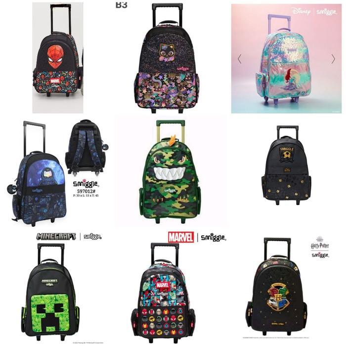 Smiggle Spiderman Trolley Backpack/Tas Koper Anak Spiderman/Ori/Ready