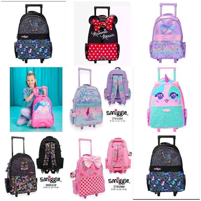 Smiggle Trolley Backpack Cewek - Cowok/Tas Koper Anak Sd/School Bag