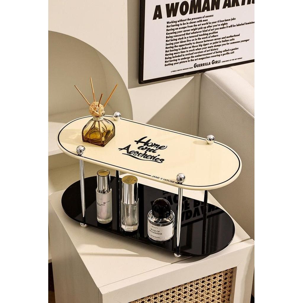 Bisa Grab Rak Penyimpanan Make Up Besi Susun Rak Minimalis Multi Layer Stainless