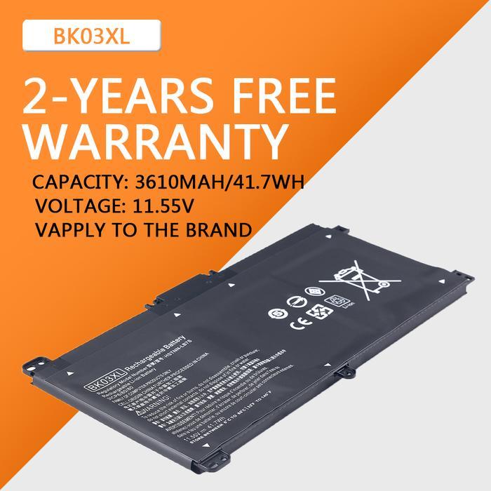 Baterai BK03XL 41.7WH 11.55V Laptop For HP Pavilion X360 14-BA 14-BA008TU 14-BA103TU 14-BA159TX spar