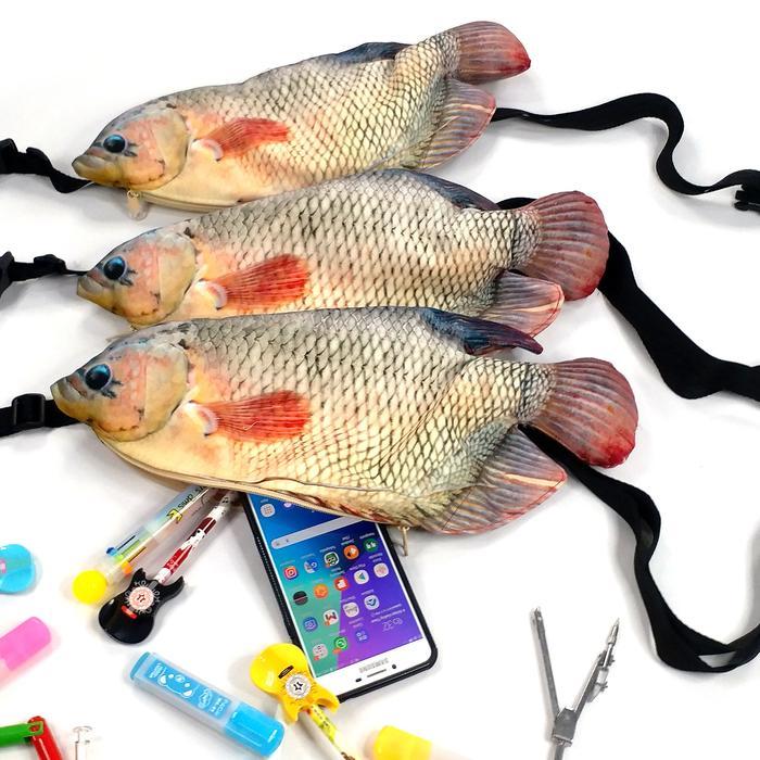 Tas Selempang Punggung Dada Ikan Gurame Gurami Untuk Travel Canvas Tas Buckle Bumbag