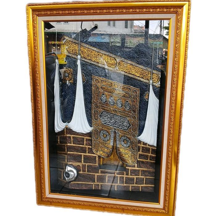 Multazam replika pintu kabah bahan resin ,hiasan dinding,kaligrafi