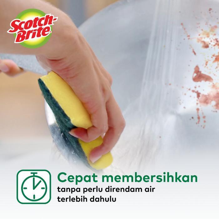 wjh6- Scotch Brite 3M Sabut Spons Cuci Piring 5 Pcs Id-30P5 - Tapas Busa Spon Id 30P5 Id30P5