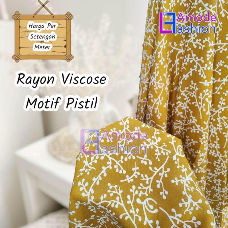 Kain Rayon Viscose Motif Pistil