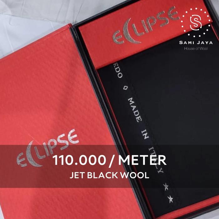 Kain Bahan Jas & Celana Wedding ECLIPSE Jet Black Wool