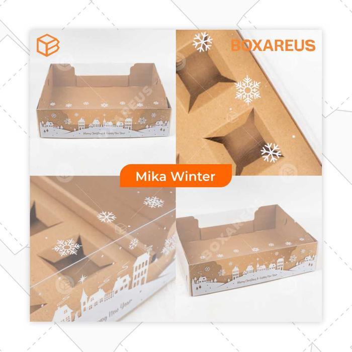 doni- Box Pudding Cup Cake Dus Hampers Puding Kue Sekat Jendela Mika Party Packaging Wb