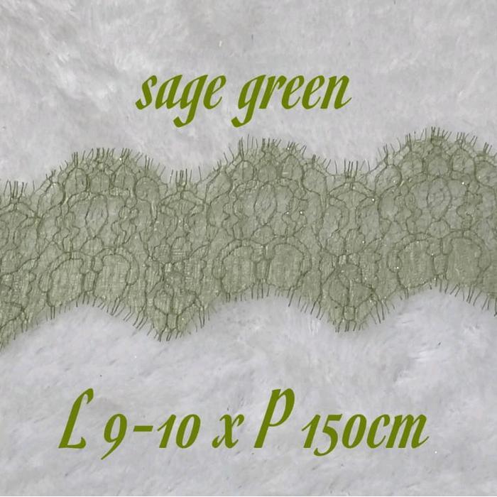 jq41- Kain Renda Brokat/Renda Strimming Pinggiran/Renda Pinggiran