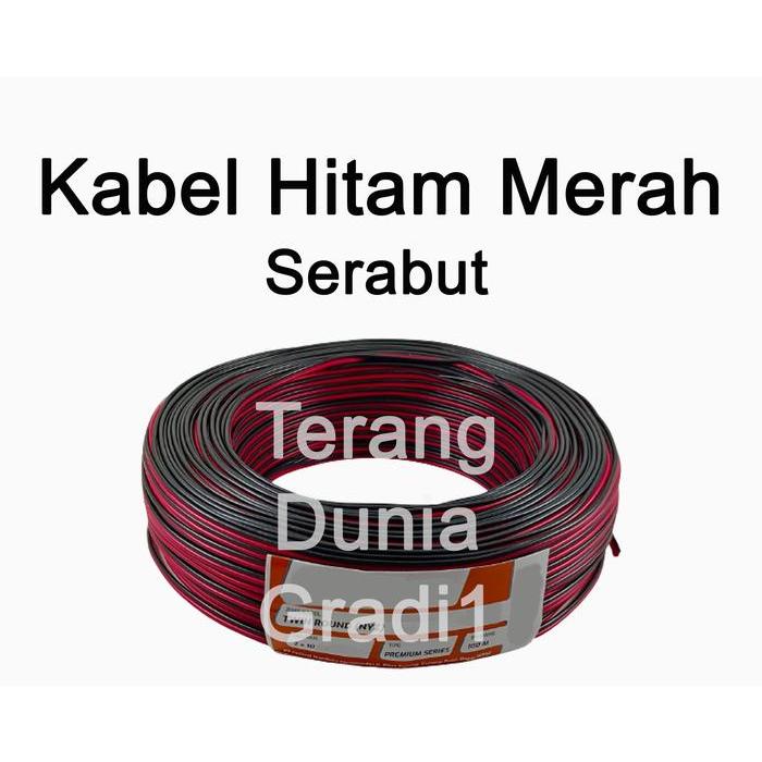 Kabel Merah Hitam Kabel Hitam Merah Kabel DC Kabel Ledstrip 12v Kabel 12v Kabel Serabut NYZ