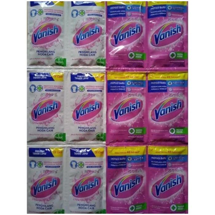 Top VANISH Cair Renceng [12 Sachet] - Pembersih Noda Ampuh